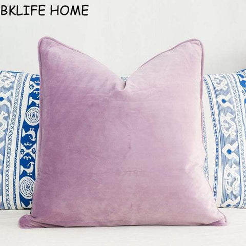 Multicolor Soft Pillow Cover - 30x50cm / Light Pink Purple - Cushion Cover