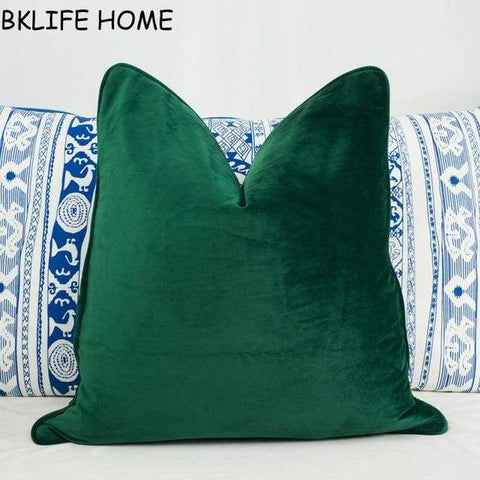 Multicolor Soft Pillow Cover - 30x50cm / Luxury Green - Cushion Cover