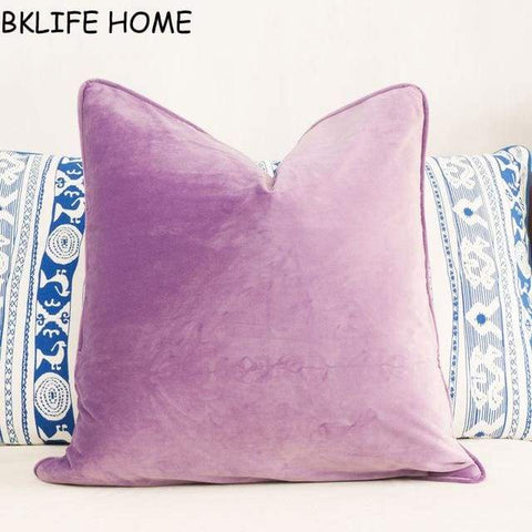 Multicolor Soft Pillow Cover - 30x50cm / Purple - Cushion Cover