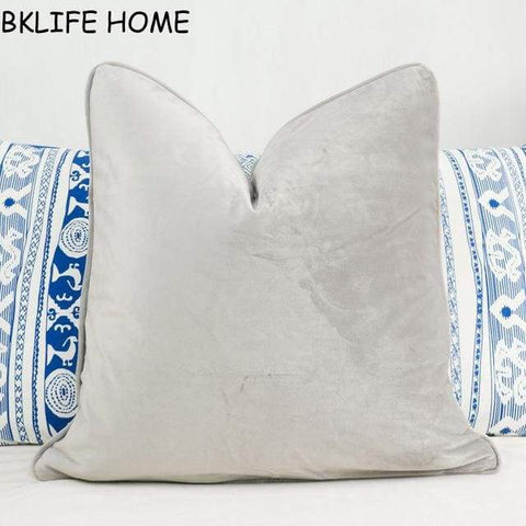Multicolor Soft Pillow Cover - 30x50cm / Silver Gray - Cushion Cover