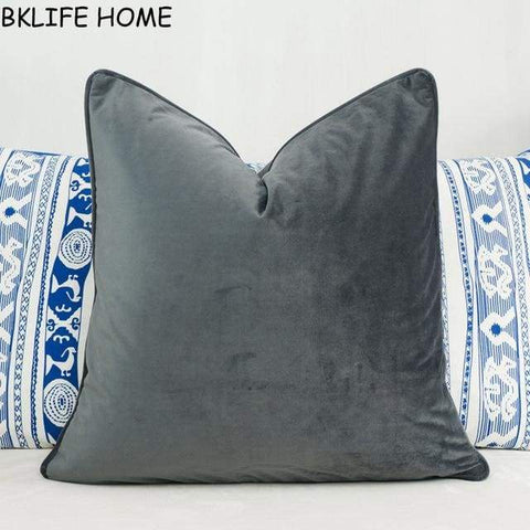 Multicolor Soft Pillow Cover - 30x50cm / Smoky Gray - Cushion Cover