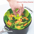 Multifunction Silicone Folding Vegetable Steamer Basket/Fruit Basket - Kitchen Gadgets