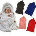 Newborn Infant Knitted Crochet Hooded Sleeping Bag - Sleepsacks