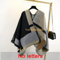 Poncho Shawl Cardigan - Style2 No letter / One Size - Cardigan