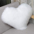 Rabbit Fur Throw Pillow Case - White Cover Only / 35X35Cm - Pillow Case