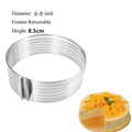 Retractable Stainless Steel Adjustable SpringForm Cake Mould Bakeware Pan - Small Cake slicing Ring - Kitchen Gadgets