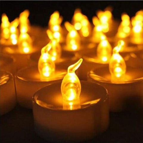 Small Plastic Flameless Candle-24pcs - Yellow timer - Electric Candles