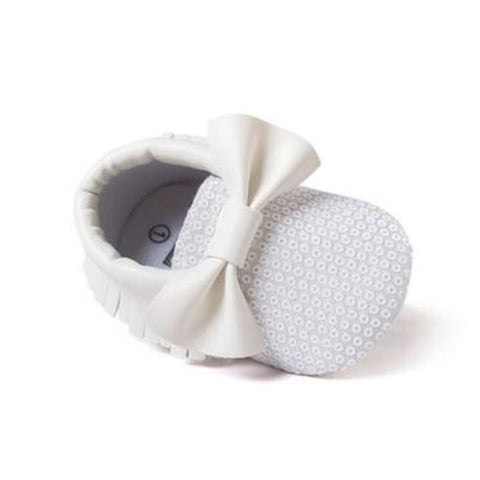 Soft Bottom Fashion Tassels Baby Moccasin - Bling White / 1 - Baby Clothing