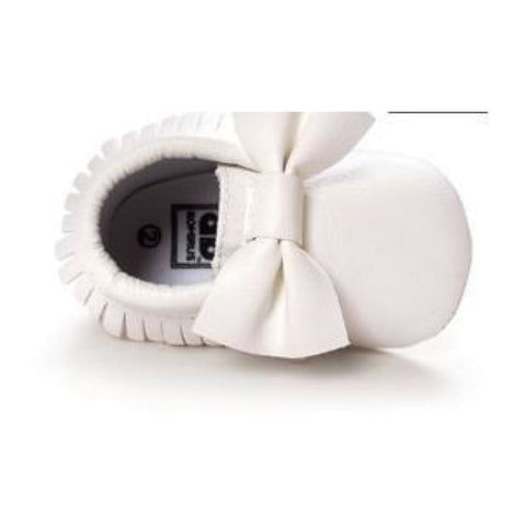 Soft Bottom Fashion Tassels Baby Moccasin - White / 1 - Baby Clothing