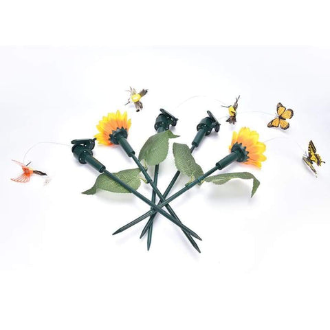 Solar Powered Flying Butterflies Fluttering Hummingbird Garden Decoration - Garden Statues & Sculptures