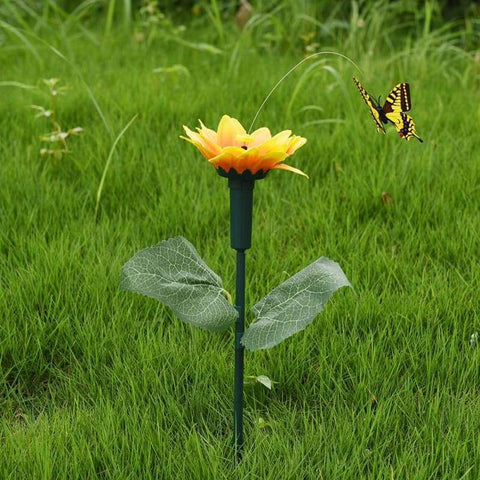 Solar Powered Flying Butterflies Fluttering Hummingbird Garden Decoration - Garden Statues & Sculptures