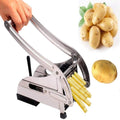 Stainless Steel Homestyle French Fries Potato Chips Strip Cutter Machine with 2 Blades - French Fry Cutters