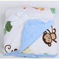 Thick Double Layer Fleece Baby Blanket - I - Blanket