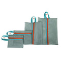 Thick Mesh Travel Toiletry Storage Bag Pouches 4 Piece Set - Green - Storage Bags