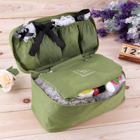 Travel Portable Nylon Multifunctional Womens Underwear/Bra Lingerie Organizer Storage Bag - Travel Accessories