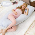 U Shape Body Pillow 130*70Cm - Blue - Bedding Pillows
