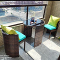Wicker Chair Three-Piece Tea Table Patio Outdoor Furniture