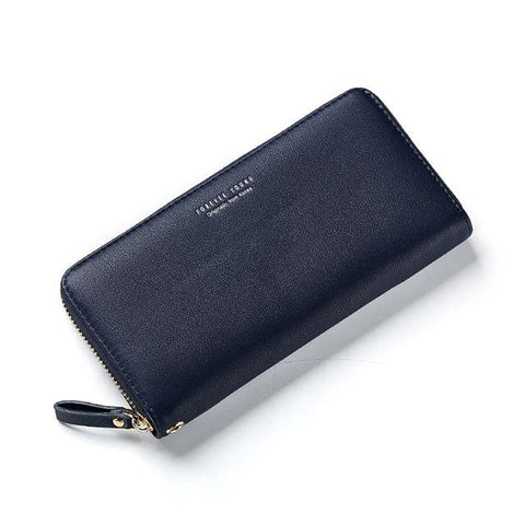 Women’s Long Clutch Style Wallet Wristlet - Blue - Wallets