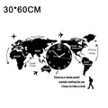 World Map Wall Clock Nordic Modern Minimalist Decoration Acrylic - 30 x 60cm / China - Wall Clocks